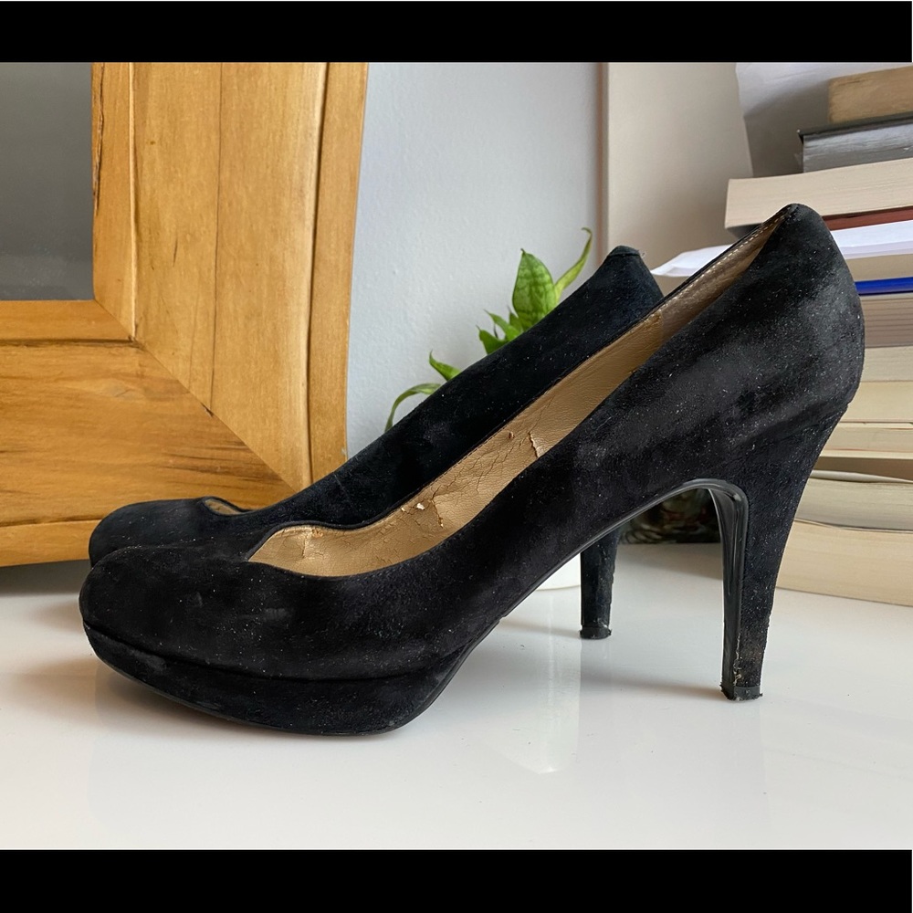 Marc Fisher Black Suede Heels